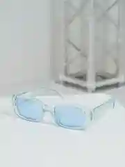 Голубой солнцезащитные очки, прямоугольные