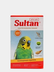 Корм для волнистых попугаев Sultan Premium Новая формула, полноценная трапеза, 500 гр