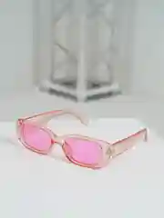 Розовый солнцезащитные очки, прямоугольные
