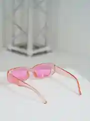 Розовый солнцезащитные очки, прямоугольные