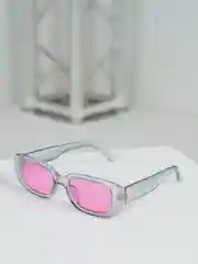 Серый металлик солнцезащитные очки, прямоугольные