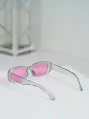 Серый металлик солнцезащитные очки, прямоугольные