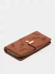 Коричневый кошелек женский, из экокожи, 4 цвета