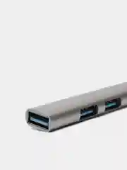 Черный переходник USB Type-C на USB, USB 3.0 Хаб 5 в 1, hdmi 4k Hub 6 в 1 для iMac и Macbook, OTG