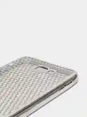 Серебряный чехол Samsung J5 Prime, G570, силиконовый с стразами