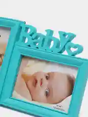 Голубой фоторамка  коллаж, рамка для фотографий