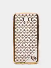Золотой чехол Samsung J5 Prime, G570, силиконовый с стразами