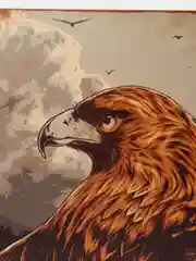 Алый винтажные жестяные таблички "Орлы"