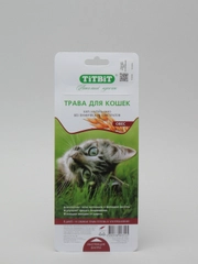 Лакомство для кошек TiTBiT Трава овес для проращивания, 40 г х 7 уп
