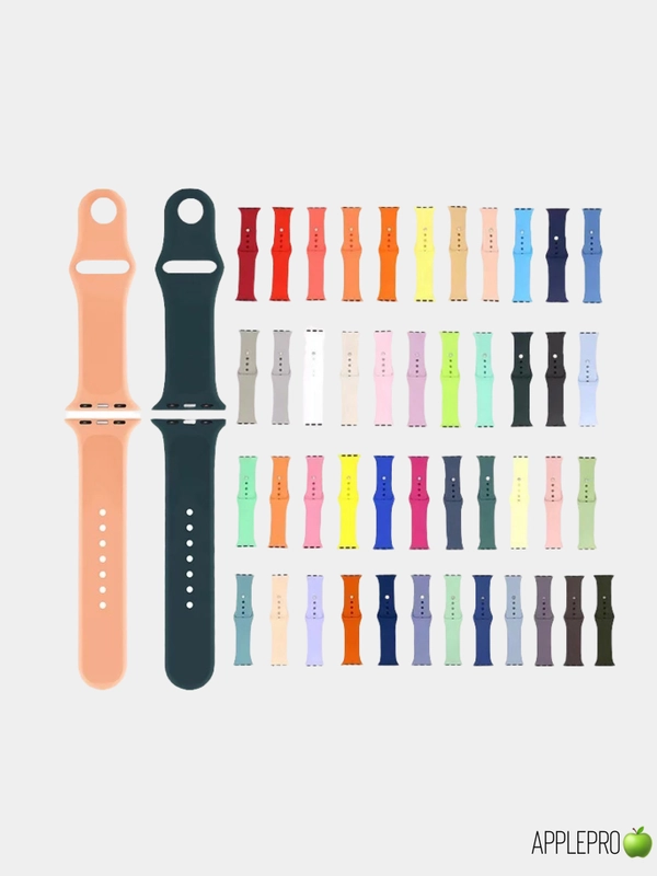 Силиконовый ремешок для Apple Watch 38, 40, 42, 44