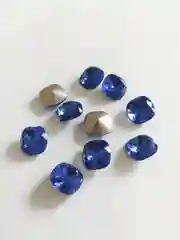 Розовый кристаллы, стразы  в форме "Кушон", без оправы