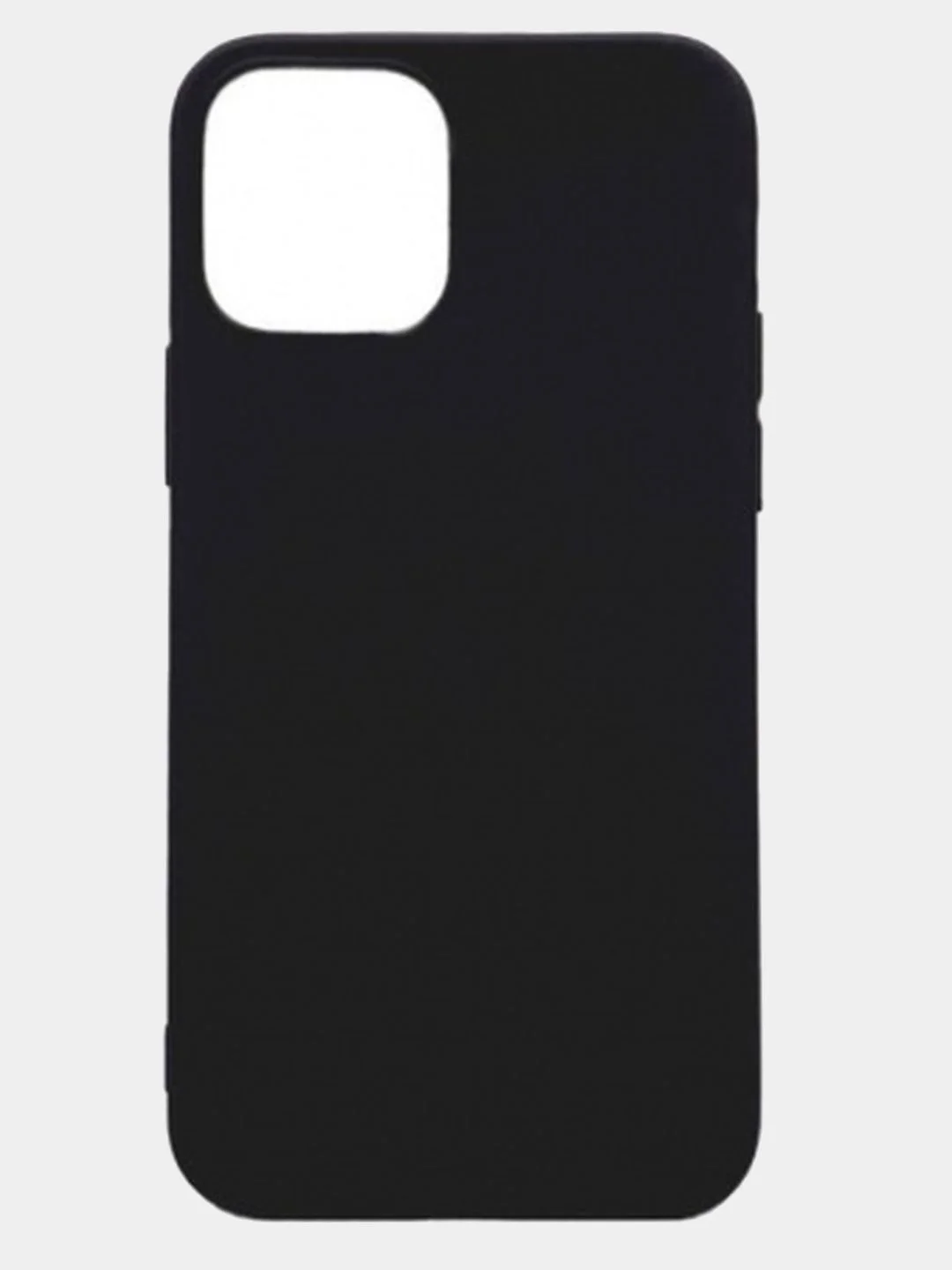 Черный чехол силиконовый для iPhone 12 6,1"