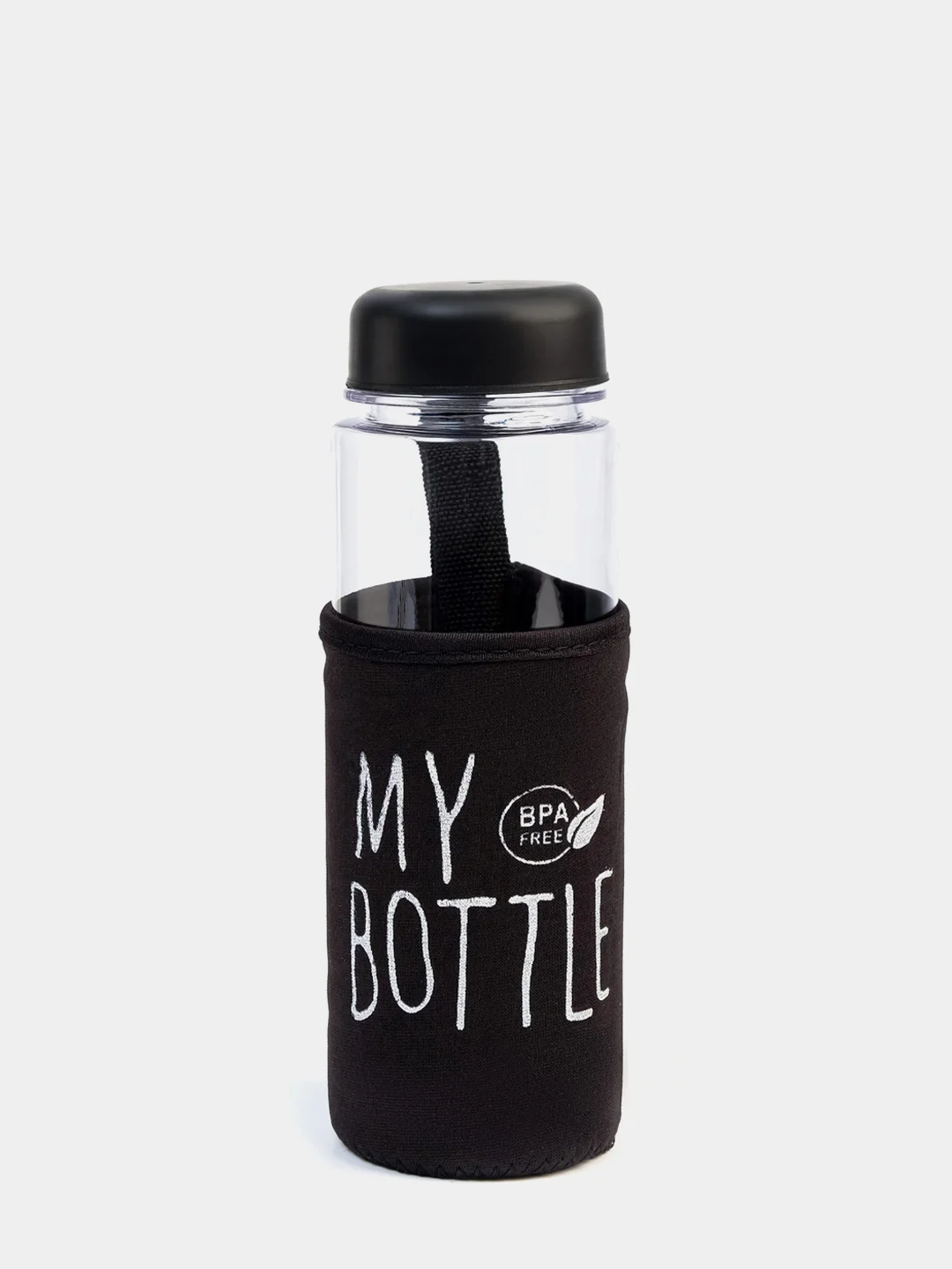 Желтый бутылка для воды "My bottle" в чехле