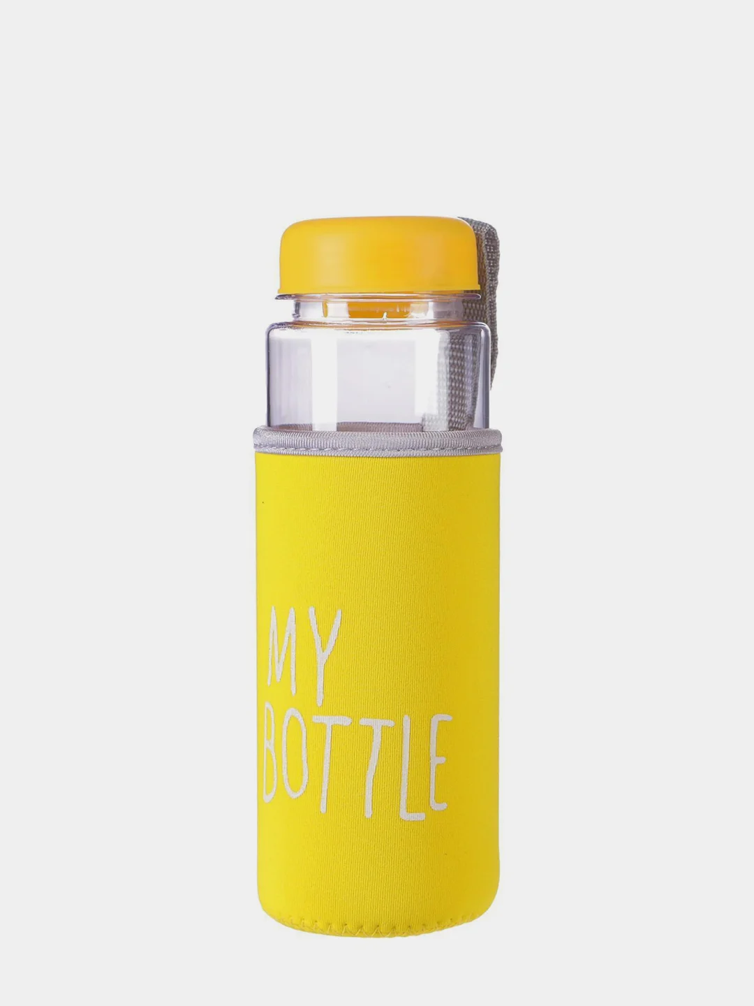 Желтый бутылка для воды "My bottle" в чехле