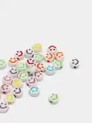 Красный бусины круглые смайлики, фигурки для рукоделия и украшений
