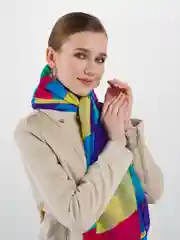 Синий палантин женский
