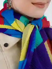 Синий палантин женский