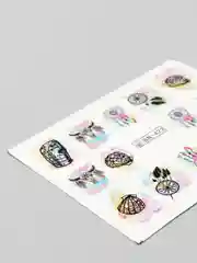 Алый наклейки для дизайна ногтей, слайдеры для маникюра и педикюра, водные наклейки для дизайна