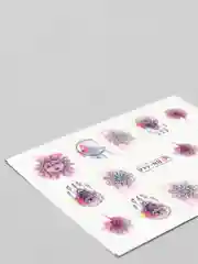 Коралловый наклейки для дизайна ногтей, слайдеры для маникюра и педикюра, водные наклейки для дизайна