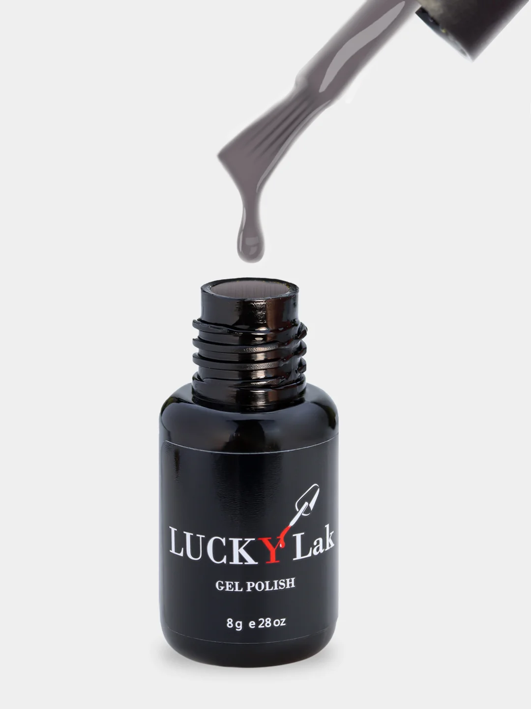 Гель лак, гель-лак для ногтей LuckyLak Fashion №063, 8g серый антрацит
