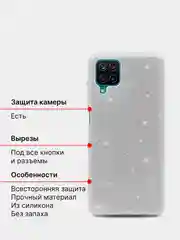 Бирюзовый чехол Samsung Galaxy A12, M12 силиконовый