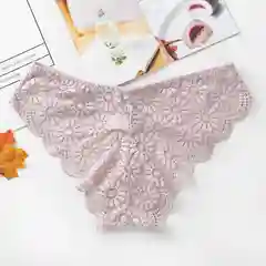 Лавандовый кружевные женские трусы, женское нижнее белье, сексуальное