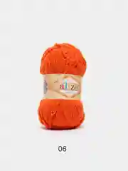 Оранжевый пряжа плюшевая Alize Softy 100% Микрополиэстер 50г 115м (Ализе софти велюровая)