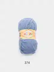 Синий меланж пряжа плюшевая Alize Softy 100% Микрополиэстер 50г 115м (Ализе софти велюровая)