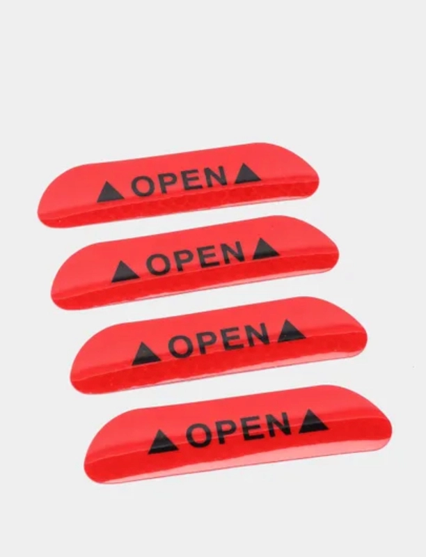 Наклейка светоотражающая на двери автомобиля OPEN, 4 шт