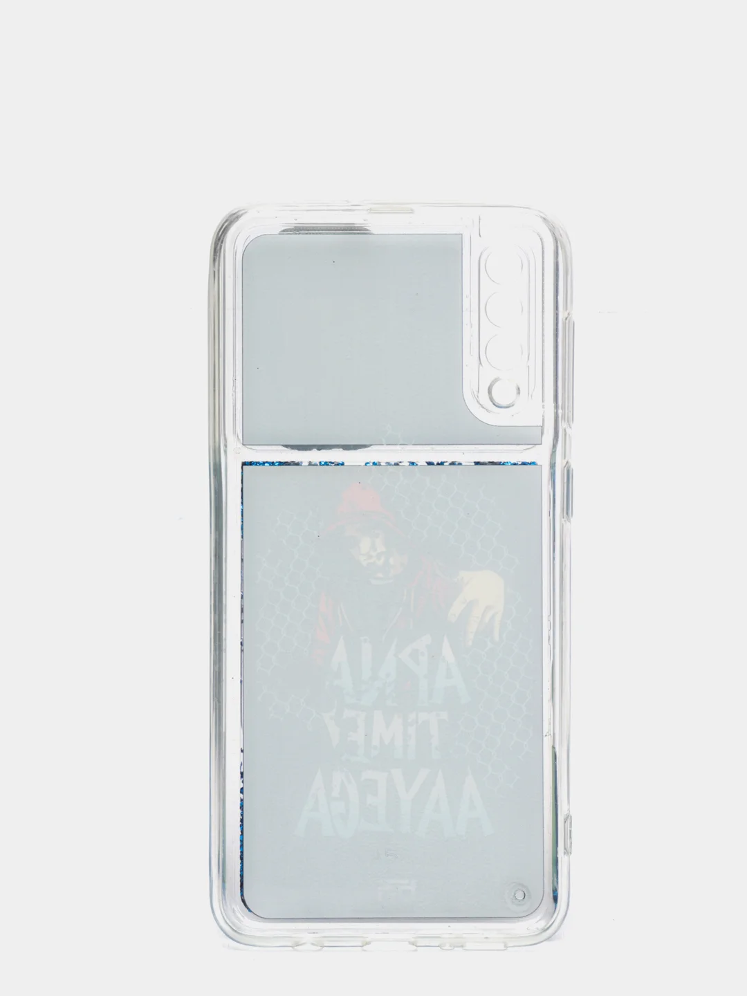 Темно-синий чехол Samsung Galaxy A50 / A50s / A30s силиконовый переливающийся жидкий с защитой камеры