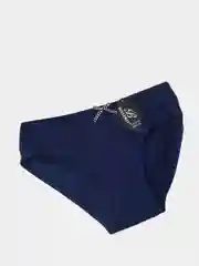 Синий трусы женские однотонные, слипы, хлопок