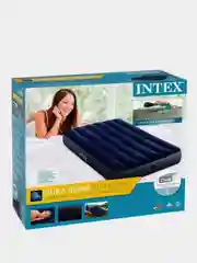 Голубой надувной матрас Intex, Насос Intex