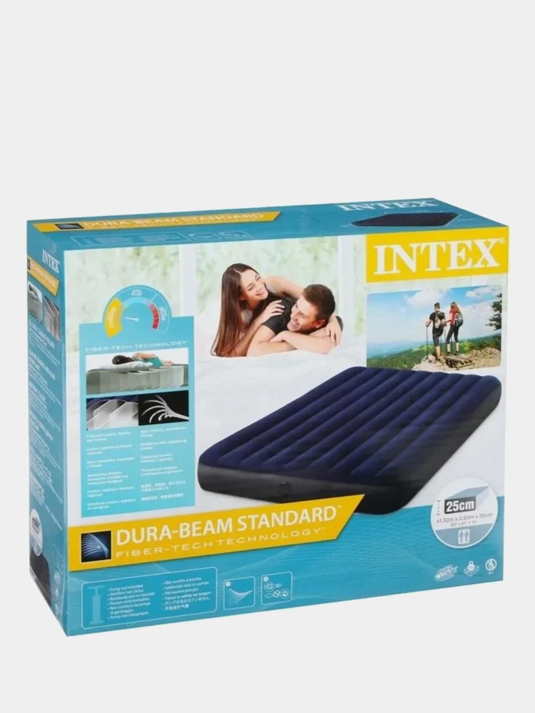 Лазурный надувной матрас Intex, Насос Intex