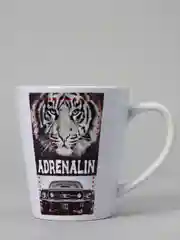 Кружка Латте CoolPodarok "Adrenalin. Тигр и тачка"