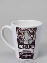 Кружка Латте CoolPodarok "Adrenalin. Тигр и тачка"