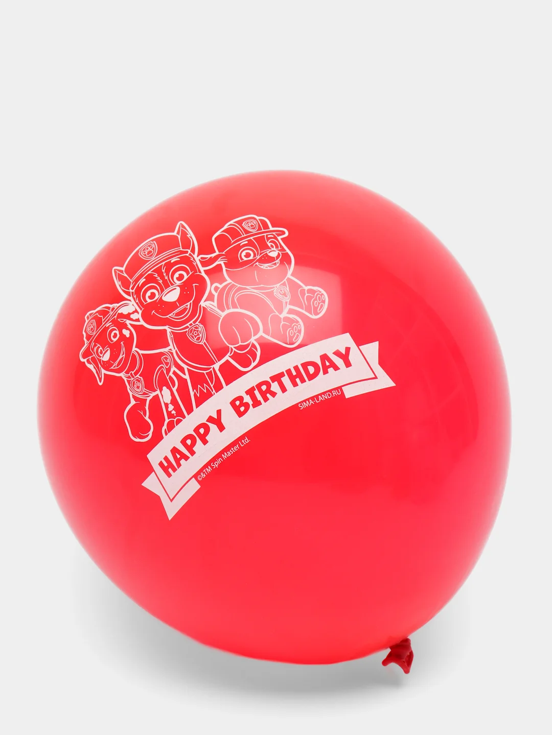 Красный воздушные шары "Happy birthday. Щенячий патруль"