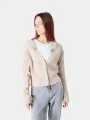 Коричневый кардиган женский oversize