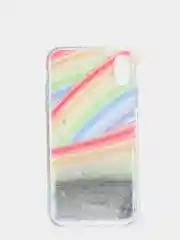 Оливковый чехол Apple iPhone XR силиконовый переливающийся жидкий с блестками