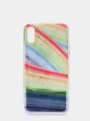 Оливковый чехол Apple iPhone XR силиконовый переливающийся жидкий с блестками