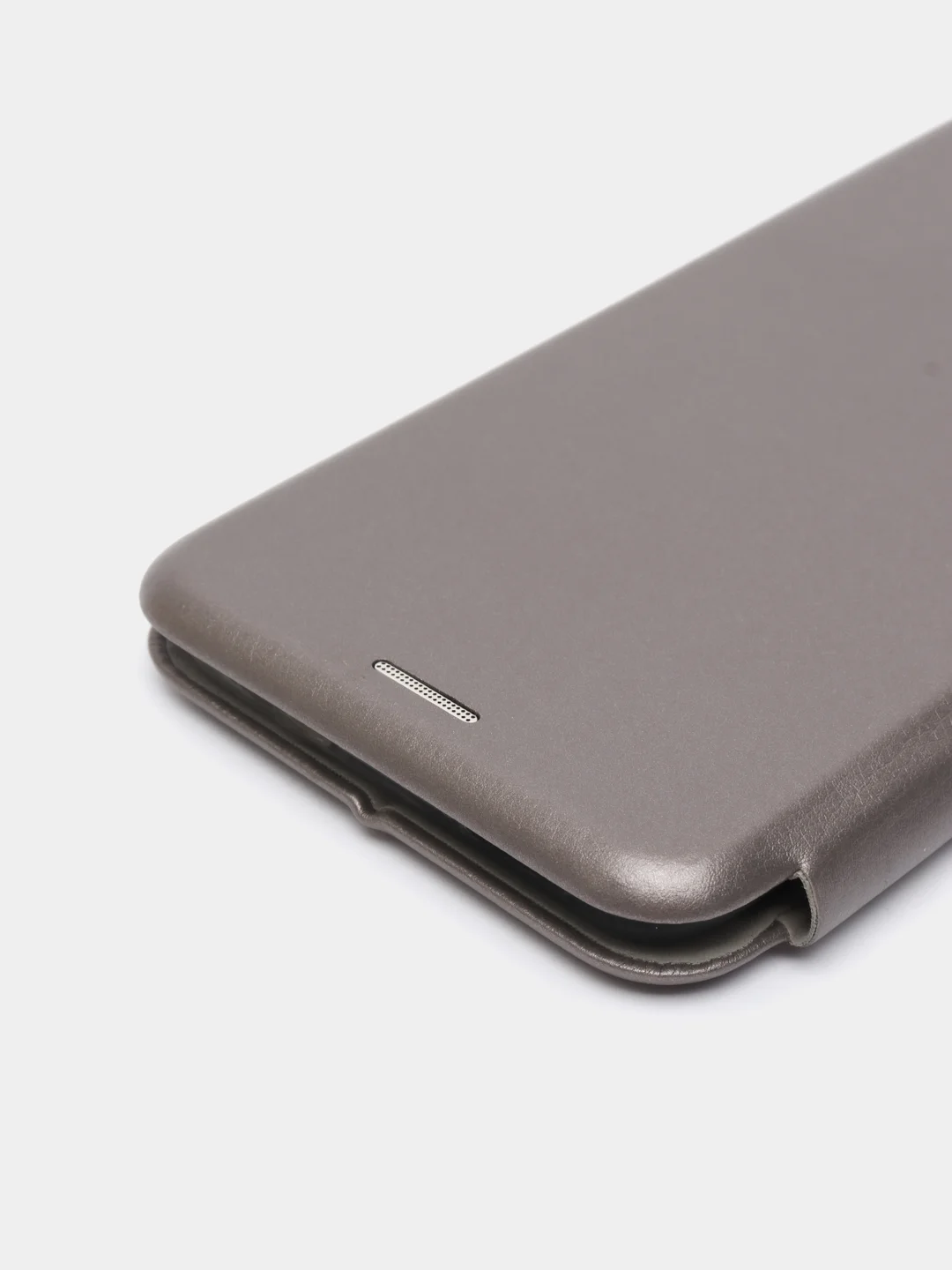 Серебряный чехол-книжка для Xiaomi Redmi Note 10 / Redmi Note 10S / Poco M5S