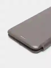 Серебряный чехол-книжка для Xiaomi Redmi Note 10 /  Redmi Note 10S / Poco M5S
