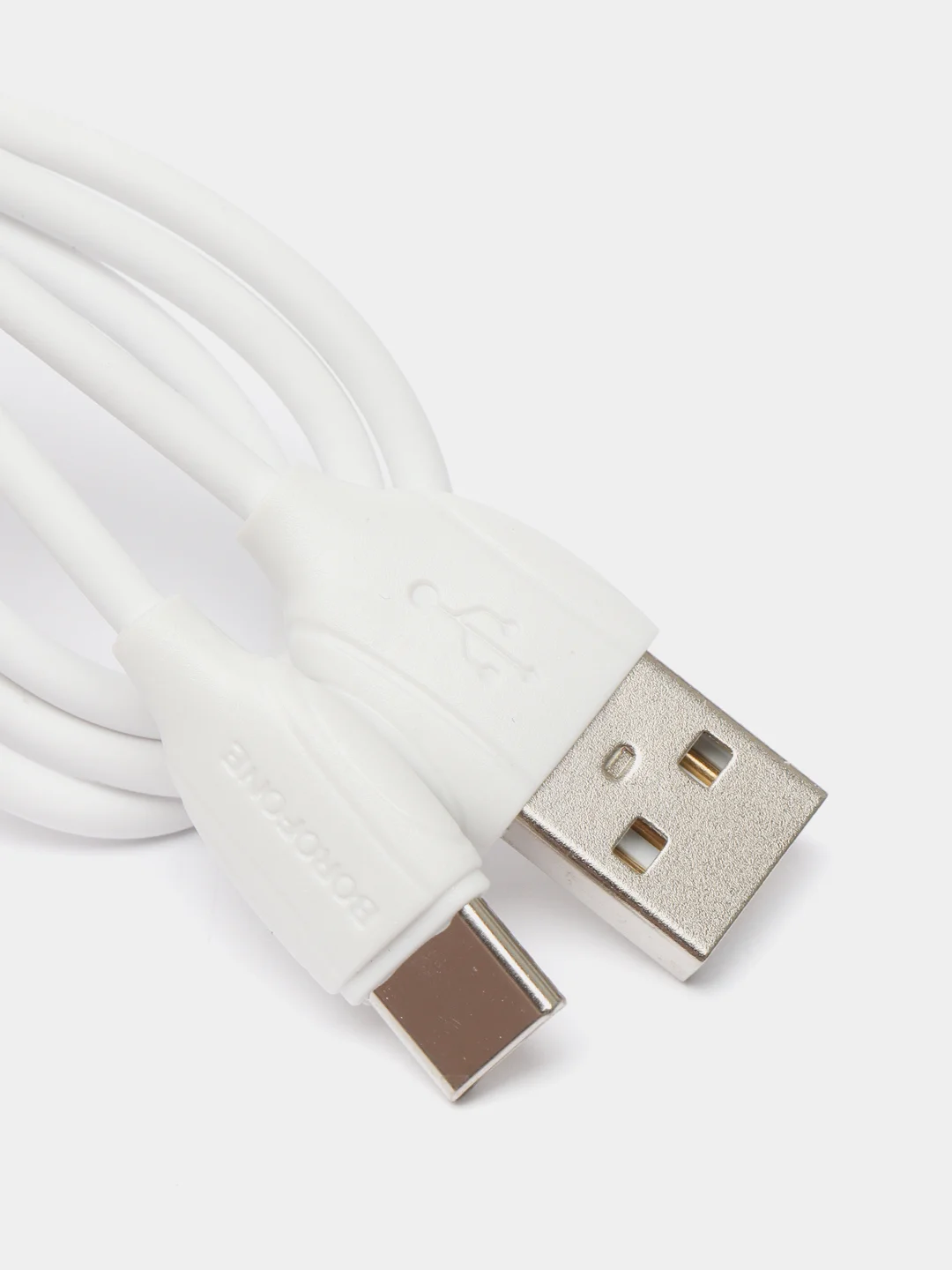 Белый кабель для зарядки и передачи данных Borofone BX19 Type-C