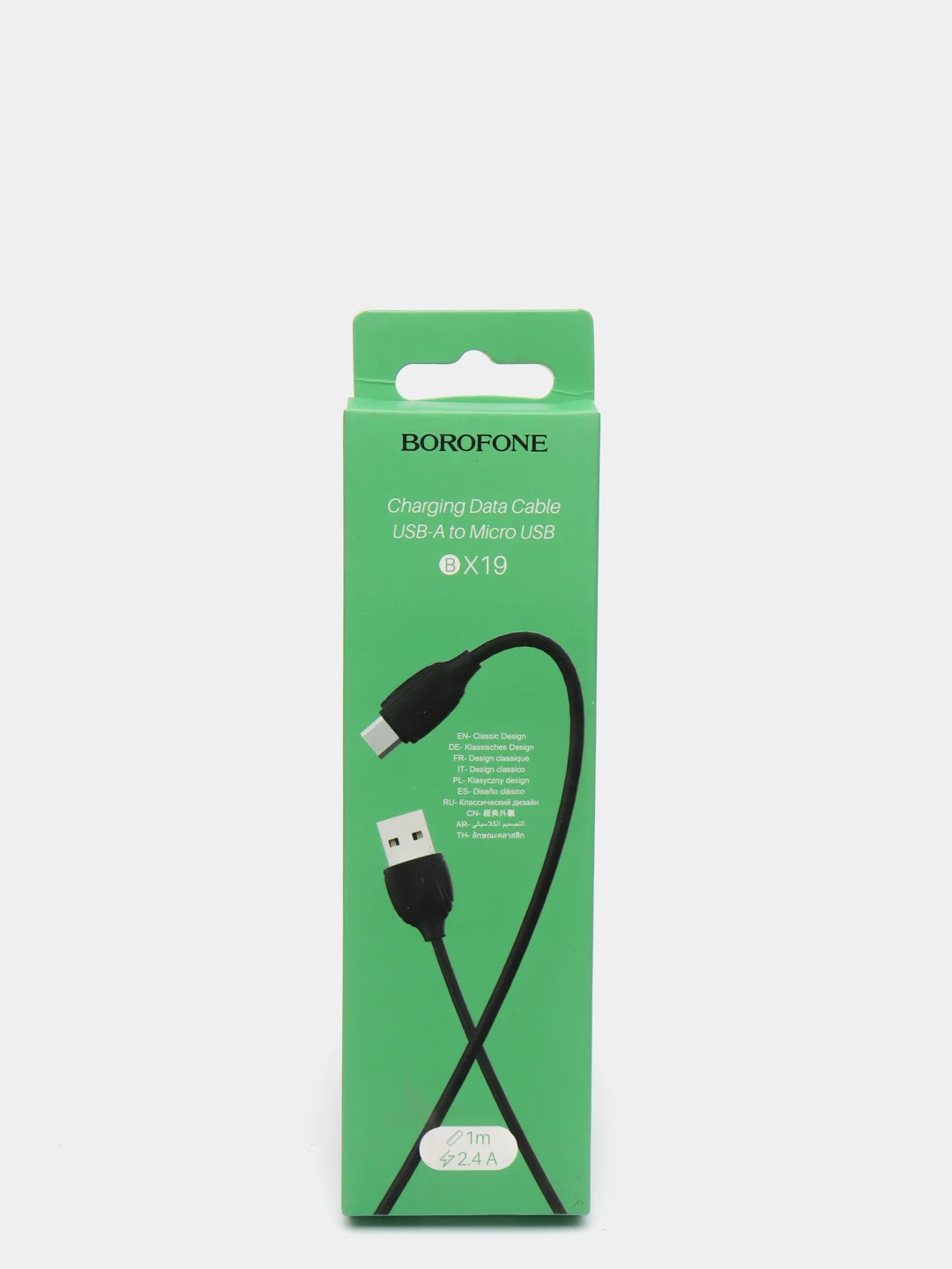Черный кабель для зарядки и передачи данных Borofone BX19 Type-C