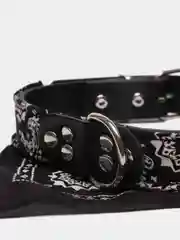 Черный ошейник бандана для собак и кошек
