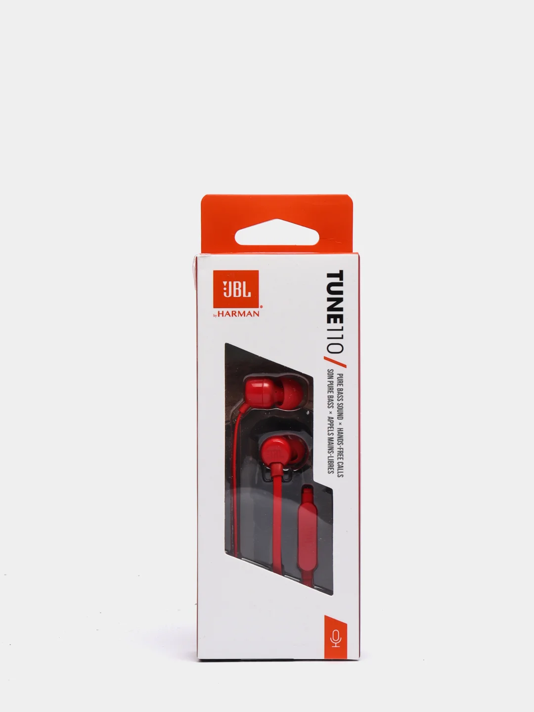 Красный наушники с микрофоном JBL T110