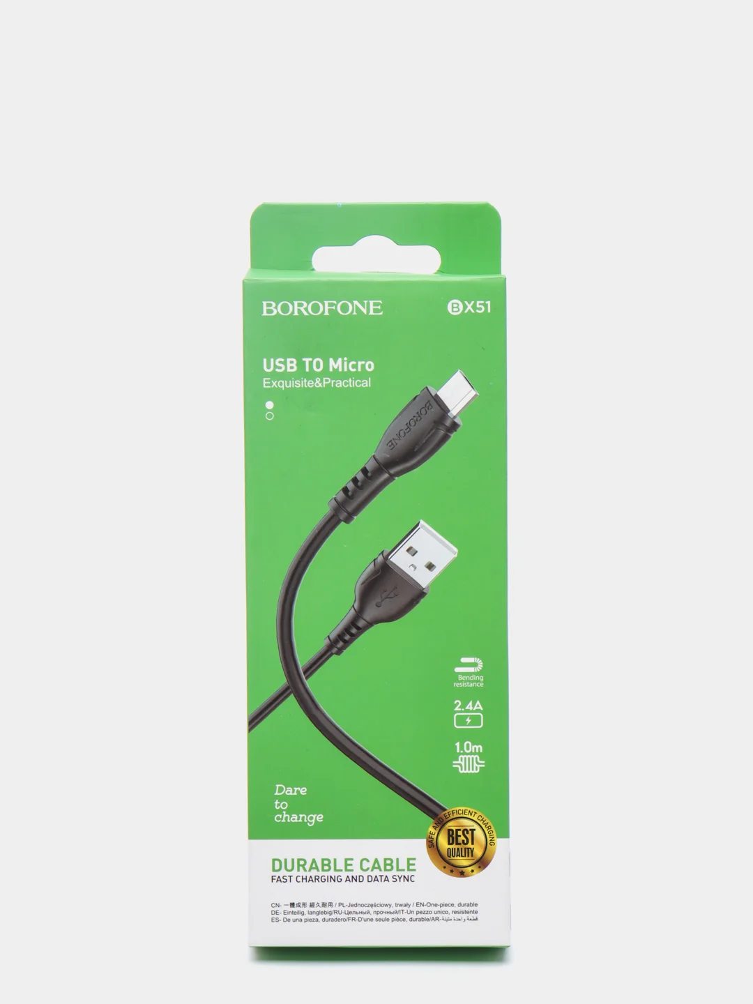 Черный кабель Micro USB для Samsung Xiaomi Honor