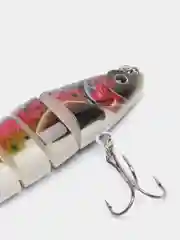 Серый меланж воблер 8 секционный, сегментный, 3D (13,5 см, 25 г)