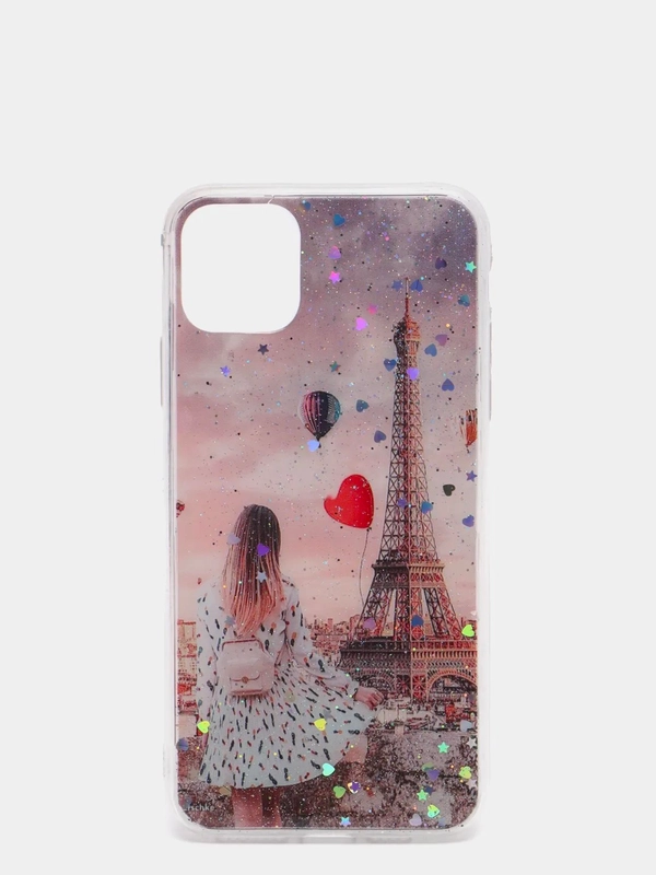 Чехол пластиковый iPhone 11 Pro, 11 Pro Max, с блестками