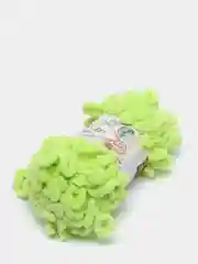 Салатовый пряжа Alize Puffy, микрополиэстер, 100 г, 9.5 м
