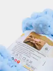 Светло-синий пряжа Alize Puffy, микрополиэстер, 100 г, 9.5 м